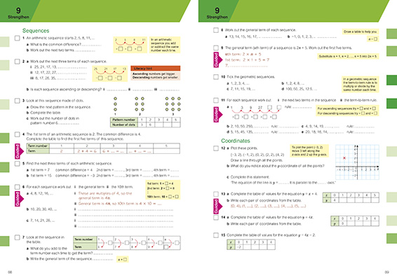 Gallery image for KS3 Maths progress Y7 workbook spread
